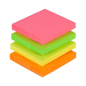Classmates Sticky Notes Cube - Assorted Neon - 75 x 75mm