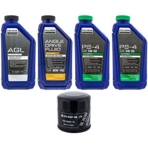 Polaris FKFSK20080 PS-4 Full Service Oil Change Kit with Filter AGL Drive Fluid Ranger TM
