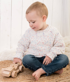 Child's Guernsey Dots Jumper in Emu Treasure Little Dots DK (2020)