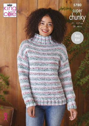 Cardigan and Sweater in King Cole Christmas Super Chunky (5780)