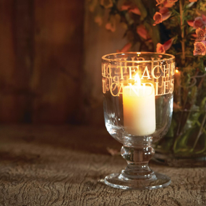 Black Toast Large Crystal Glass Storm Lantern