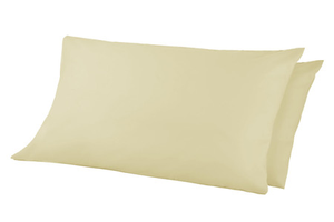 68 Pick Polycotton Pillowcases - Cream (Pack of 2)
