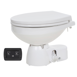 Quiet Flush E2 Marine Toilet with Fresh Water Rinse, 12 volt