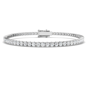 4ct Lab Diamond Tennis Bracelet D/VVS Quality Set in 9k White Gold