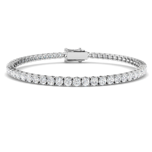 6ct Lab Diamond Tennis Bracelet D/VVS Quality Set in 9k White Gold