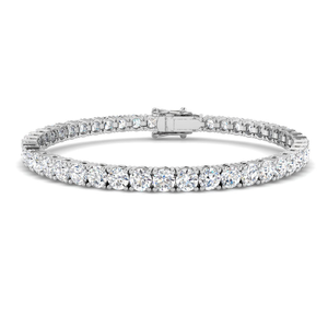 10ct Lab Diamond Tennis Bracelet D/VVS Quality Set in 9k White Gold