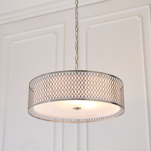 Endon Cordero 3lt Pendant Satin Nickel