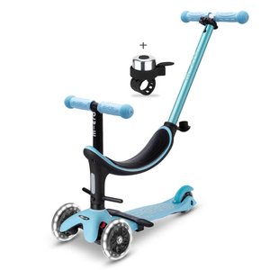 Micro Mini 2 Grow 4in1 LED Scooter + FREE Bell - Blue