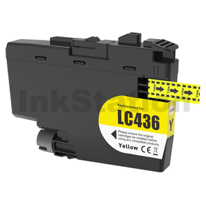 Compatible Brother LC-436Y Yellow Ink Cartridge - 1,500 pages