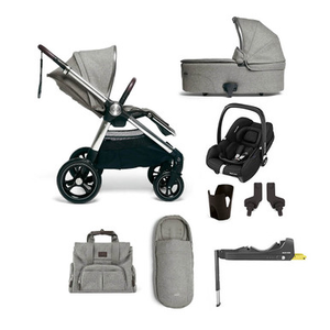 Mamas & Papas Ocarro 8-Piece Cabriofix i-Size Bundle - Woven Grey