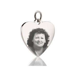 Silver Photo Heart Charm