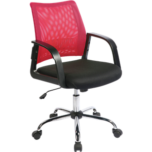 Nautilus Operator Chair Basic Tilt Mesh Fixed Armrest Raspberry 110 kg