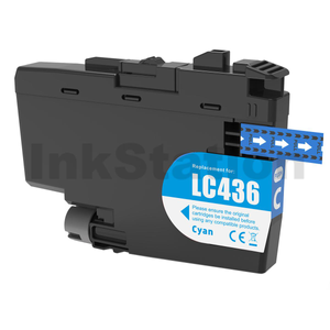 Compatible Brother LC-436C Cyan Ink Cartridge - 1,500 pages