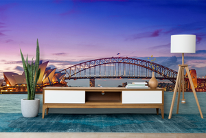 Sydney Skyline NSW Wall Mural by Sean Davey
