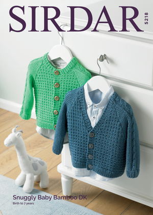 Cardigans in Sirdar Snuggly Baby Bamboo DK (5218)
