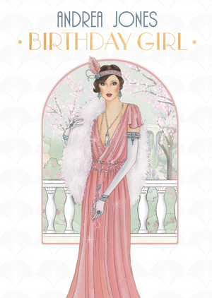Birthday Girl Art Deco Card