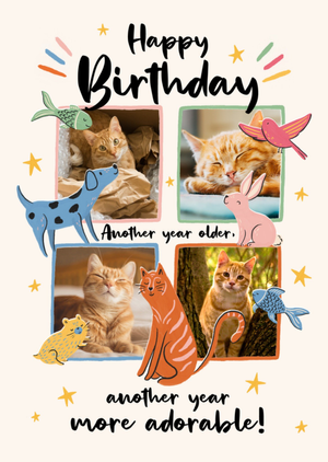 Another Year More Adorable Photo Upload For The Pet Birthday Card
