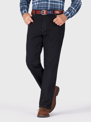 Black Wrangler Texas Authentic Straight Denim Jeans