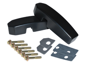 Billet Aluminium Black Windscreen Brackets - Pair