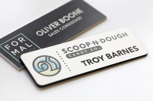 Printed Name Tags with Engraved Text
