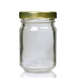 100ml Glass Food Jar With Lid - Gold