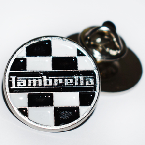 Lambretta Enamel Retro Collectable Pin Badge - One Size / Checkered