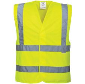 Portwest Hi-Vis Two Band and Brace Vest Day Night - Yellow