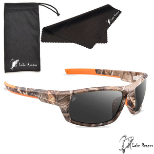 Lake Reaper Polarized Fishing Sunglasses Camo - Grey Lens