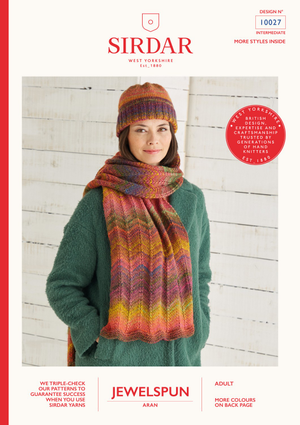 Scarf and Hat in Sirdar Jewelspun (10027)
