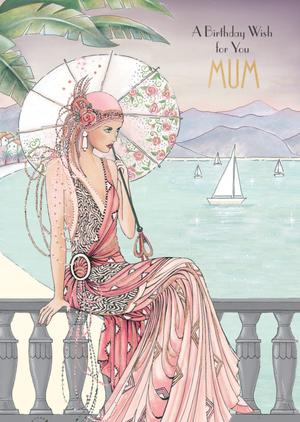 Art Deco Mum's Birthday Card