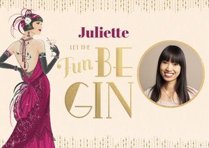 Art Deco Let The Fun Be Gin Card