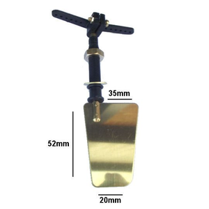 Medium Brass Boat Rudder with Tiller Arm