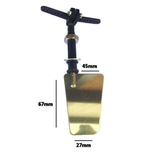 Extra Large Brass Boat Rudder with Tiller Arm