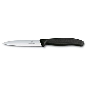 Victorinox - Paring Knife Pointed Wavy Black 10cm