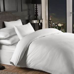 Grosvenor White 1000 Thread Count Pin Stripe Extra Deep (40cm) Fitted Sheet