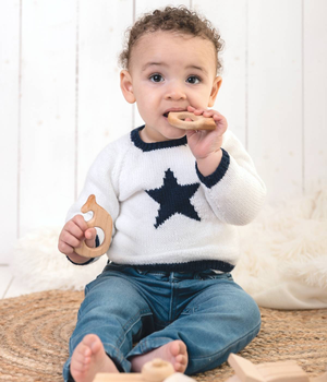 Big-Star Baby Jumper in Emu Treasure DK (2023)
