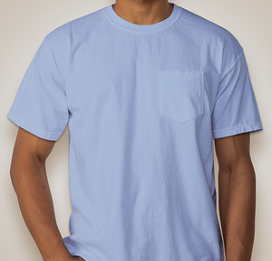 Comfort Colors 100% Cotton Pocket T-shirt - Washed Denim