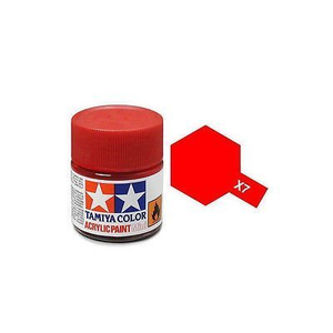 Tamiya Mini X-7 Gloss Red Acrylic Paint 10ml Bottle - 81507