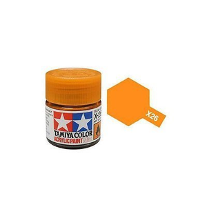 Tamiya Mini X-26 Clear Orange Acrylic Paint 10ml Bottle - 81526