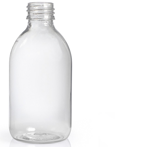 250ml Clear Plastic Medicine Bottle (No Cap)