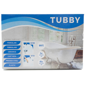Tubby DIY Bath Resurfacing Kit White Complete Repair and Renewal for Baths and Showers