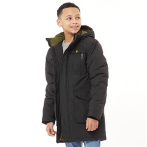 Lyle And Scott Boys Parka Jacket Black