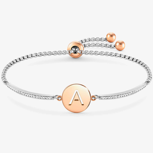Nomination Milleluci Two-Tone Initial A Half Bangle Toggle Bracelet 028007/001