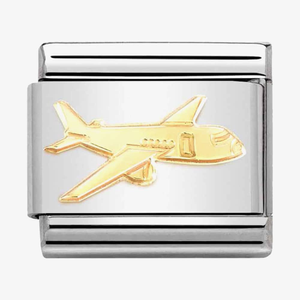 Nomination CLASSIC Composable Gold Aeroplane Charm 030162/75