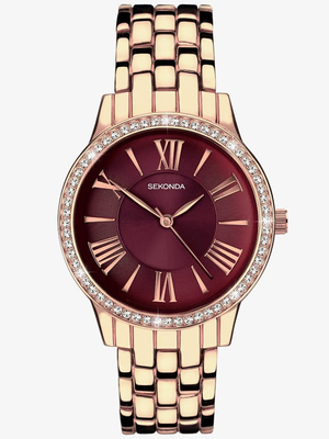 Sekonda Ladies Rose Gold Tone Watch 40290
