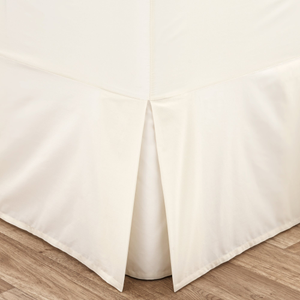 Catherine Lansfield Cream Easy Iron Box Pleated Base Fitted Valance Sheet