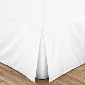 Catherine Lansfield White Easy Iron Box Pleated Base Fitted Valance Sheet