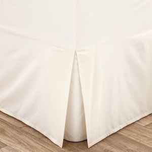 Catherine Lansfield Cream Easy Iron Box Pleated Base Fitted Valance Sheet