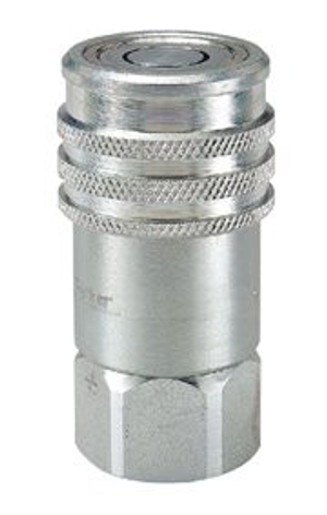 Parker 1/2" Female Flush Face Quick Body Coupling For Skid Steer Loaders 3/4"-16