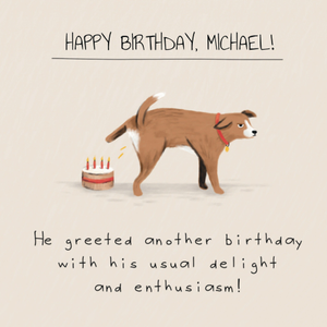 The Dogs Doo-Dahs A Delightful Birthday Card